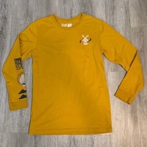 Dutch Bros Coffee Shirt Mens Medium Mustard Yellow 1992 Graphic Long Sleeve